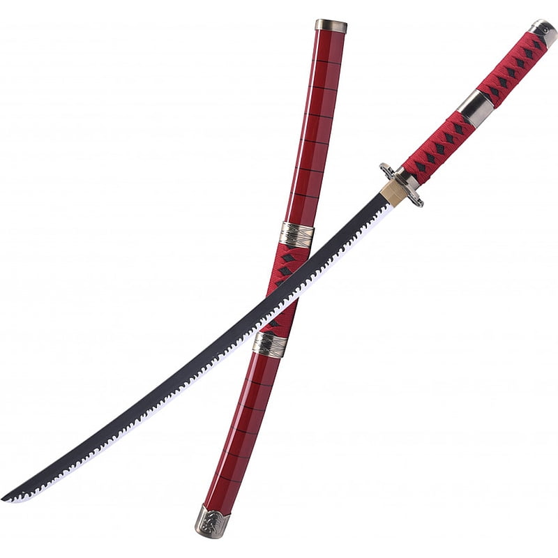Katana de décoration « Akaryū no Tsurugi » (赤竜の剣) « L'Épée du Dragon rouge »), lame en bois | Katana Manga