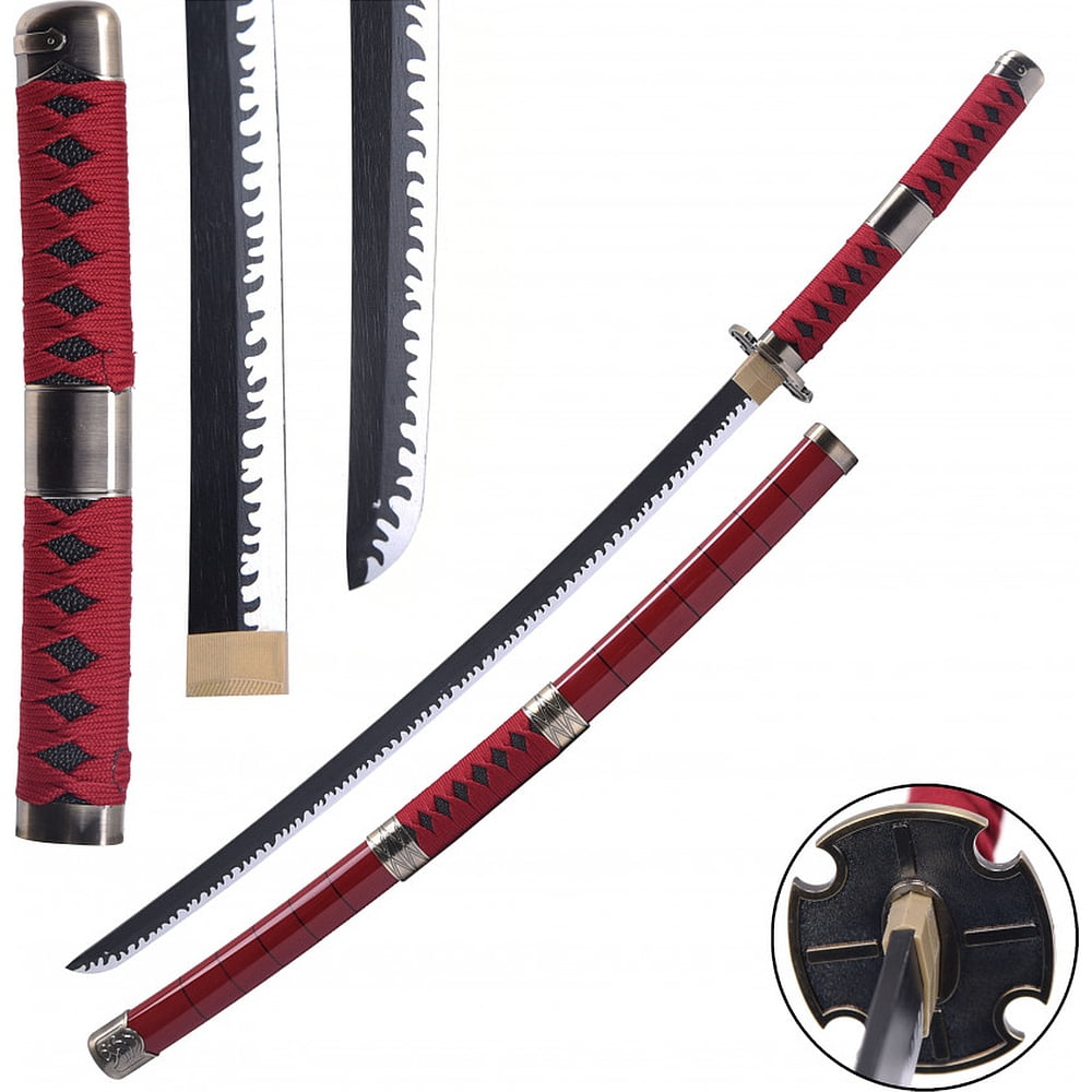 Katana de décoration « Akaryū no Tsurugi » (赤竜の剣) « L'Épée du Dragon rouge »), lame en bois | Katana Manga