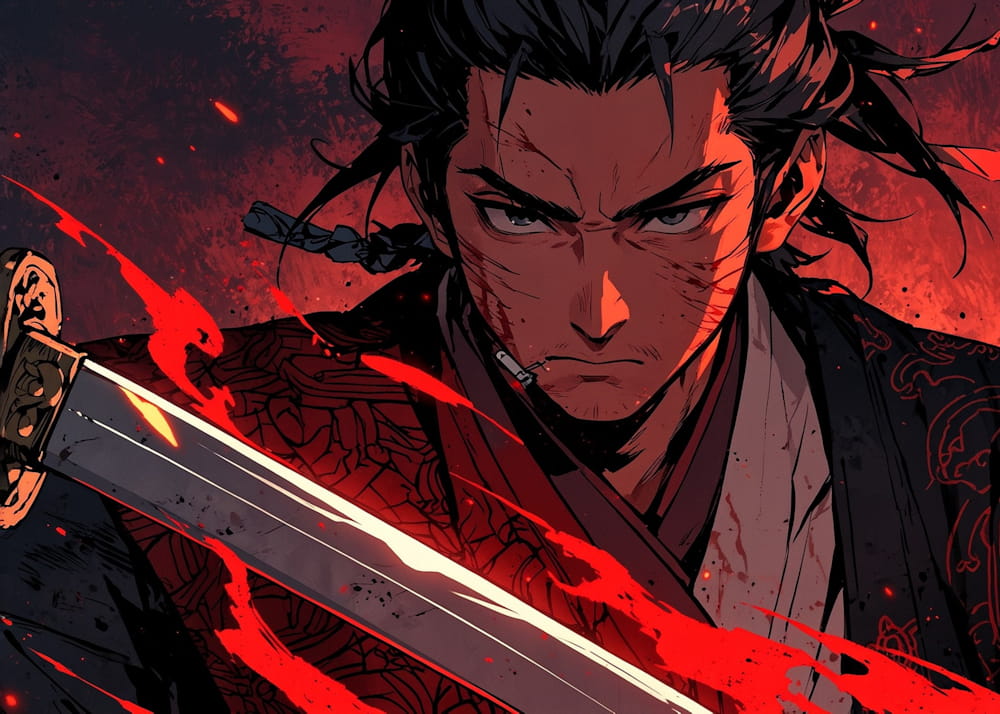 Katana manga lame acier | Katana Manga